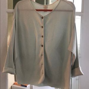 Oversized stretch cotton minty j Jill cardigan